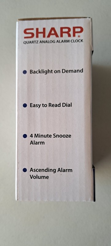 Sharp Ascending Alarm Clock Mint Quartz Analog Battery Operated NEW SEALED gallery