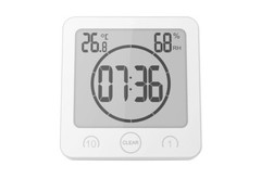 Shower Clock Waterproof, Bathroom Clock Digital Clock Timer with Suction Cup