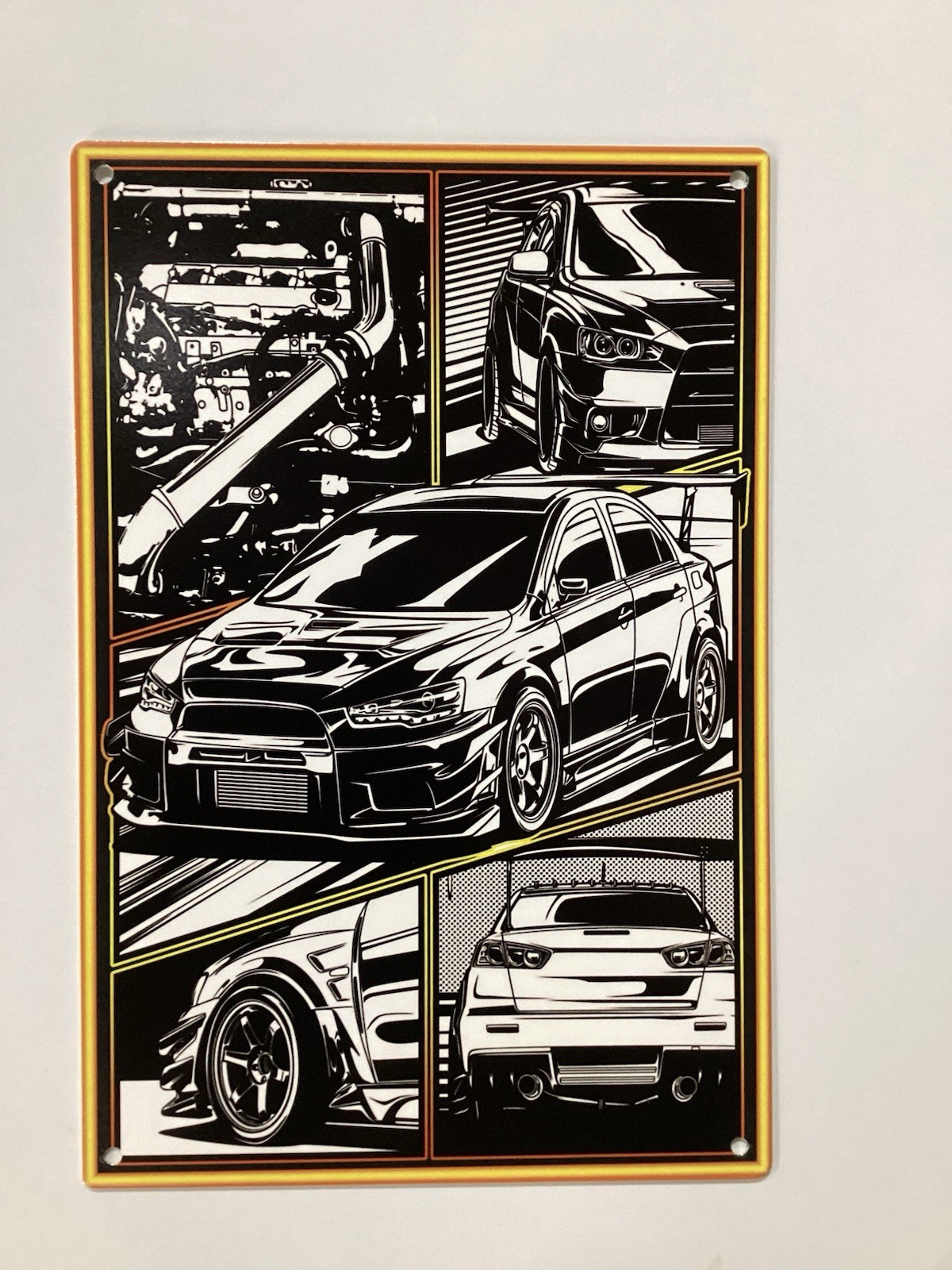 MitsubishiLancer Evolution Metal Sign 17 x 11 or 12 x 8 Made On 20 Gauge Steel gallery