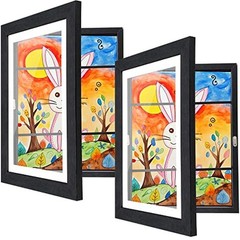 [2-Pack] Kids Artwork Frames Changeable, 8.5 x 11-IN 2-Pack, 8.5″x11″ Black