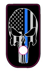 FITS GLOCK 43 SKULL THIN BLUE LINE FLAG FACTORY FLAT Mag Base Plate STICKERS