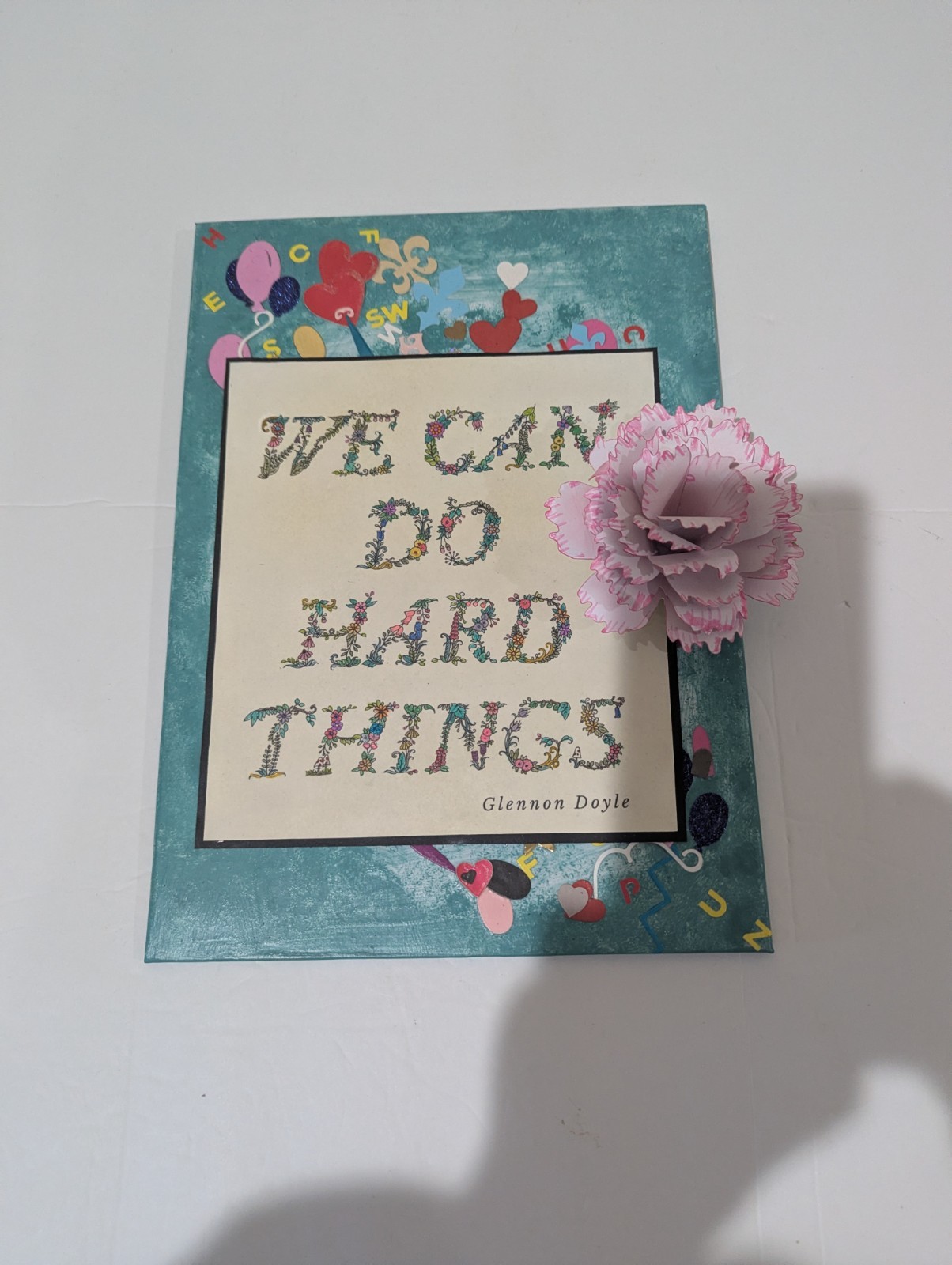 NEW Handcrafted Decorative Sign with Inspirational Quote. Approx 11" X 9" gallery