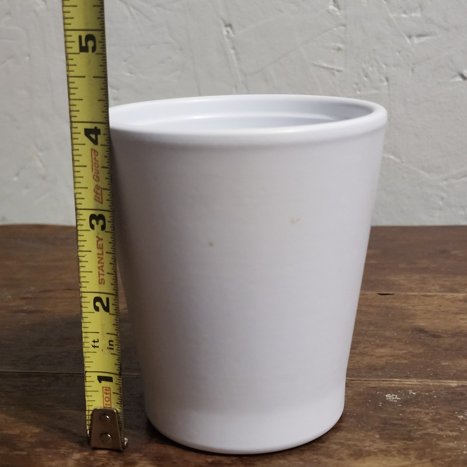 German Matte White Porcelain Cachepot Planter Vase 4" Made in Germany gallery