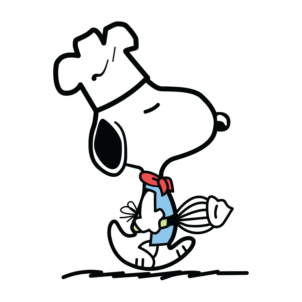 Peanuts Snoopy Chef Sticker - Aesthetic Vinyl 2.6" W x 3.5" H gallery