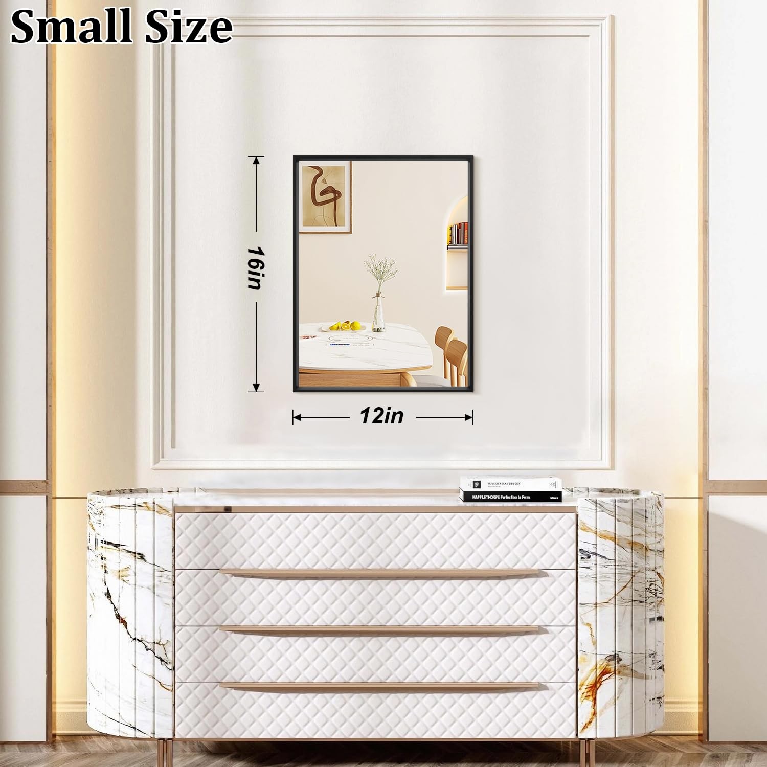 Mirrors for Wall Rectangular Metal Framed Mirror Modern Decorative Vanity Mirror gallery