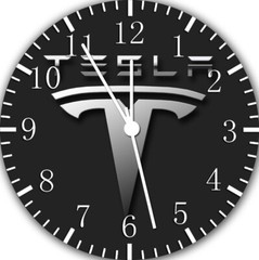 Tesla Wall Clock Frameless Silent Nice For Gifts or Decor G127