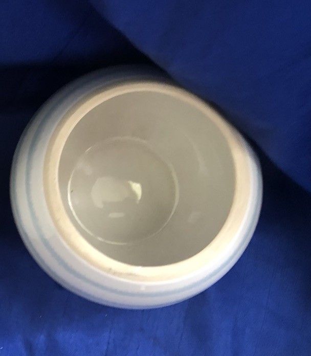 Threshold Round Blue Striped Stoneware Rose Vase gallery