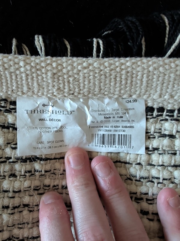 Threshold Target Boho Wall Hanging Tapestry Macrame Tassels Black Beige gallery
