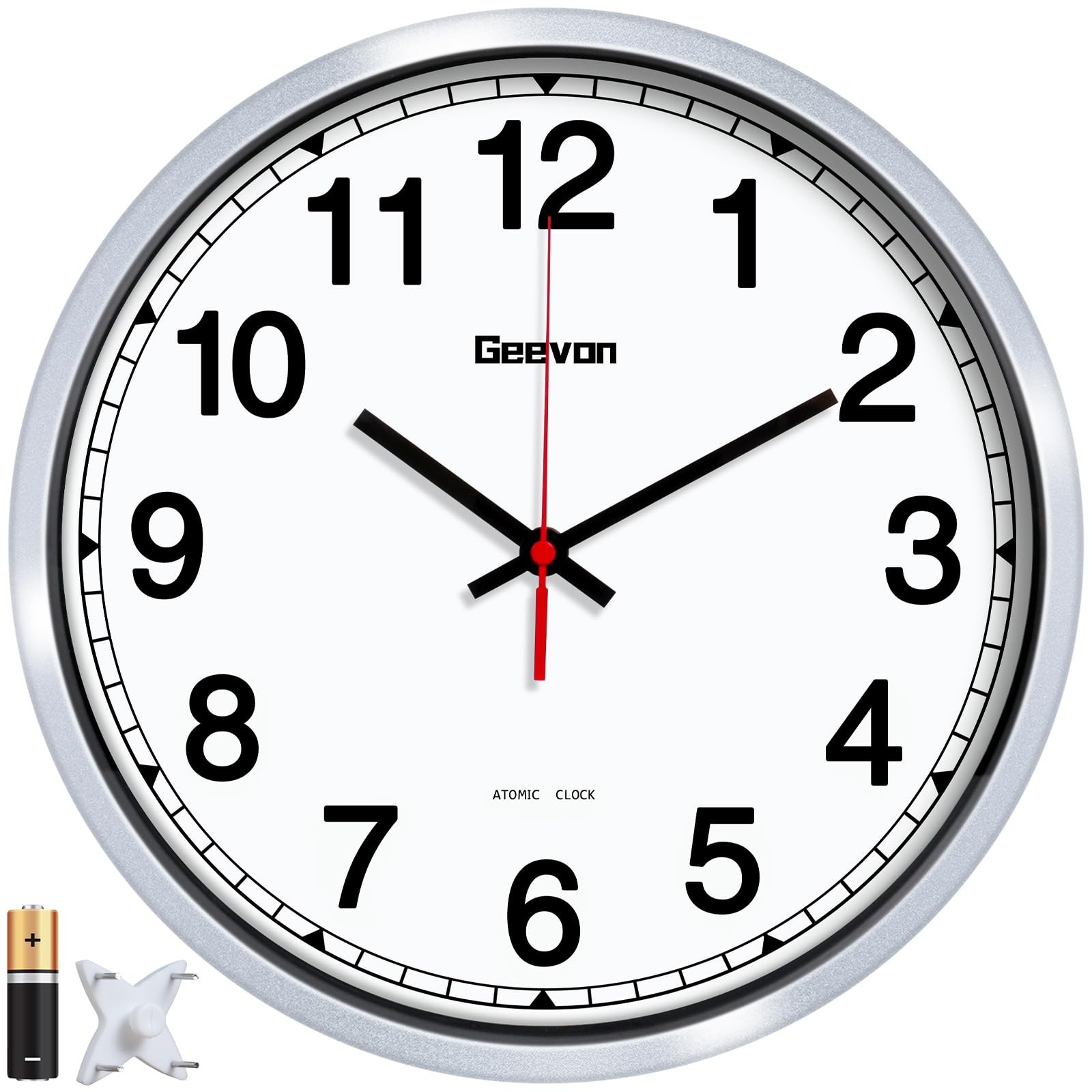14 Inch Atomic Wall Clock - -Setting Analog Clock with Automatic Time Sync - ... gallery