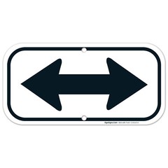 Both Side Black Arrow Sign,