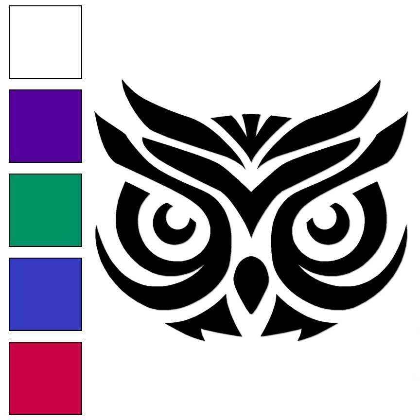 Owl Head, Vinyl Decal Sticker, Multiple Colors & Sizes #6770 gallery