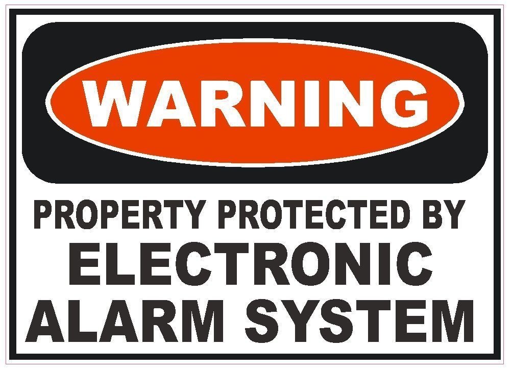 Electronic Alarm System Sticker Home Work Safety Business Sign Decal Label D242 gallery
