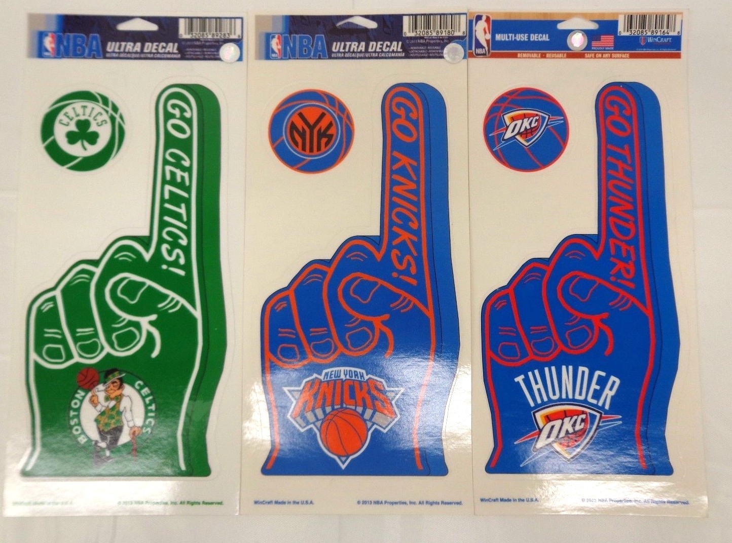 Licensed NBA Multi Use Decals Removable Reusable Sticker 4.25" x 9.5" gallery