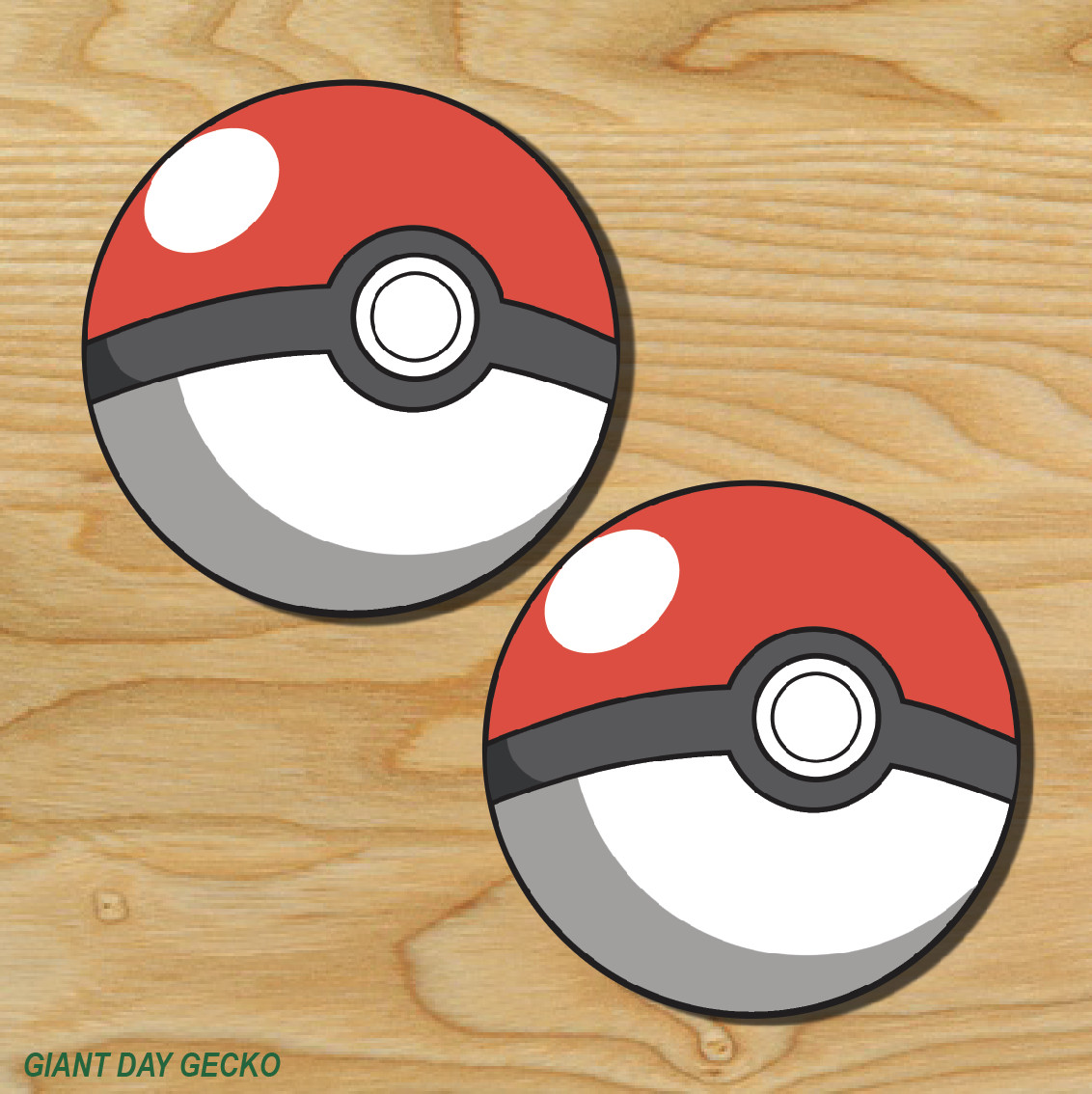 (2) TWO POKEMON Vinyl Decal Sticker For Car Laptop Skateboard NEW POKE BALLS GO! gallery