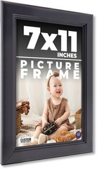 7×11 Frame Black Passaggi Solid Wood Picture Frame Width 1.5 Inches | Interior F