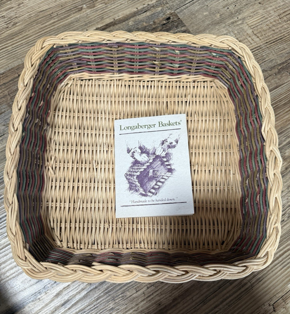 Longaberger Wicker Rectangular Decorative Basket, Non-Lidded Freestanding Indoor gallery