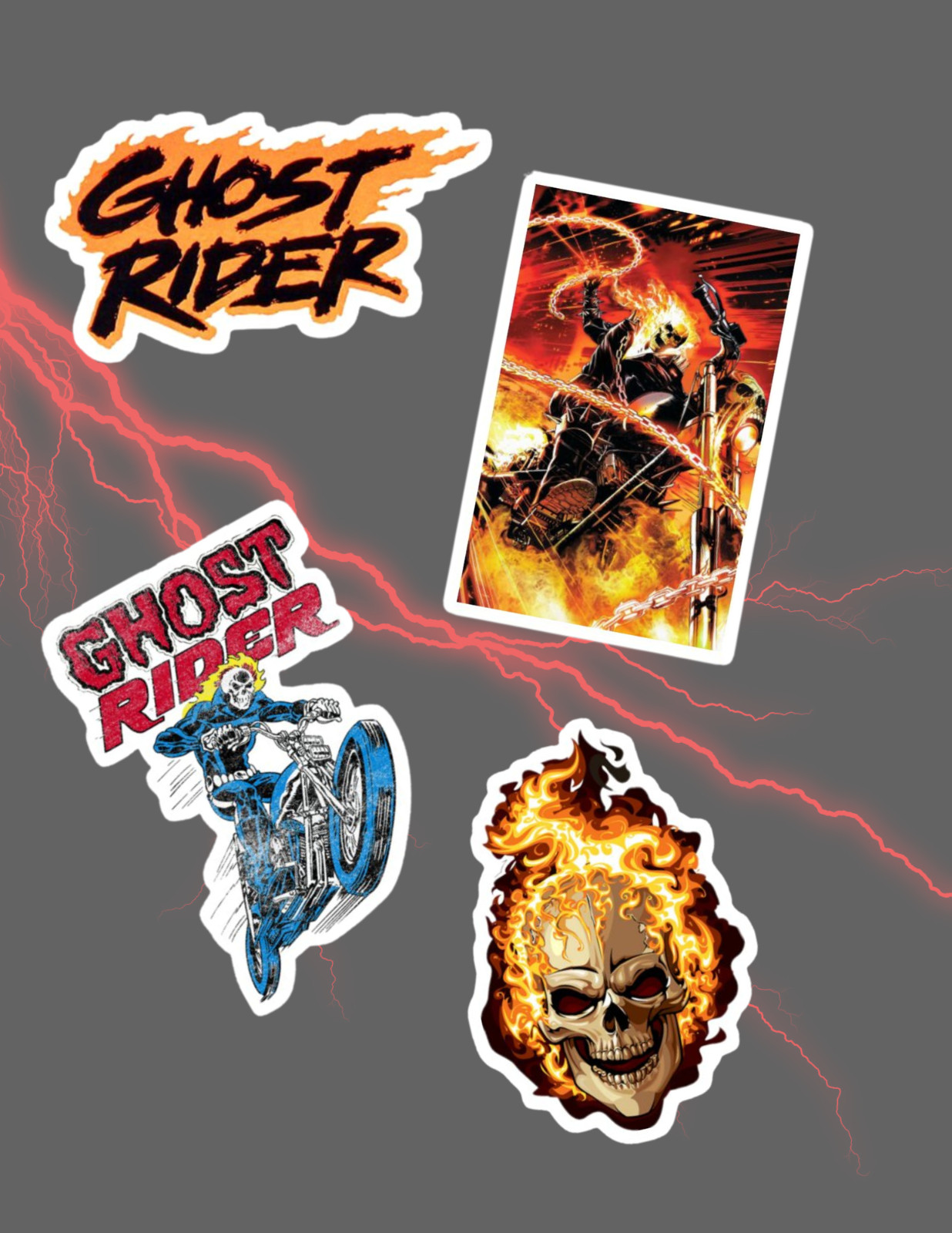 Ghost Rider 4pc Sticker Pack gallery