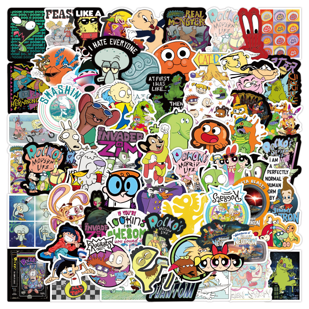 Classic Cartoon Character Random 10 PCS Stickers - No Duplicates gallery