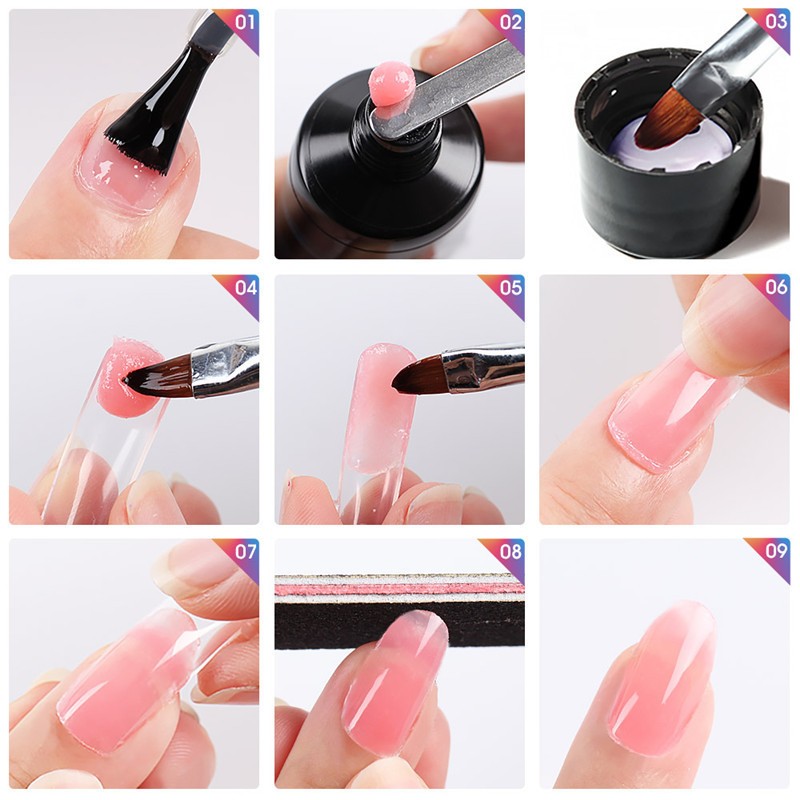 Multi-color mixed nail solid model glue gallery