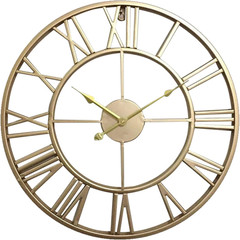 24 Inch Large Home Decor Wall Clock for Living Room Non Ticking Iron Art Clocks