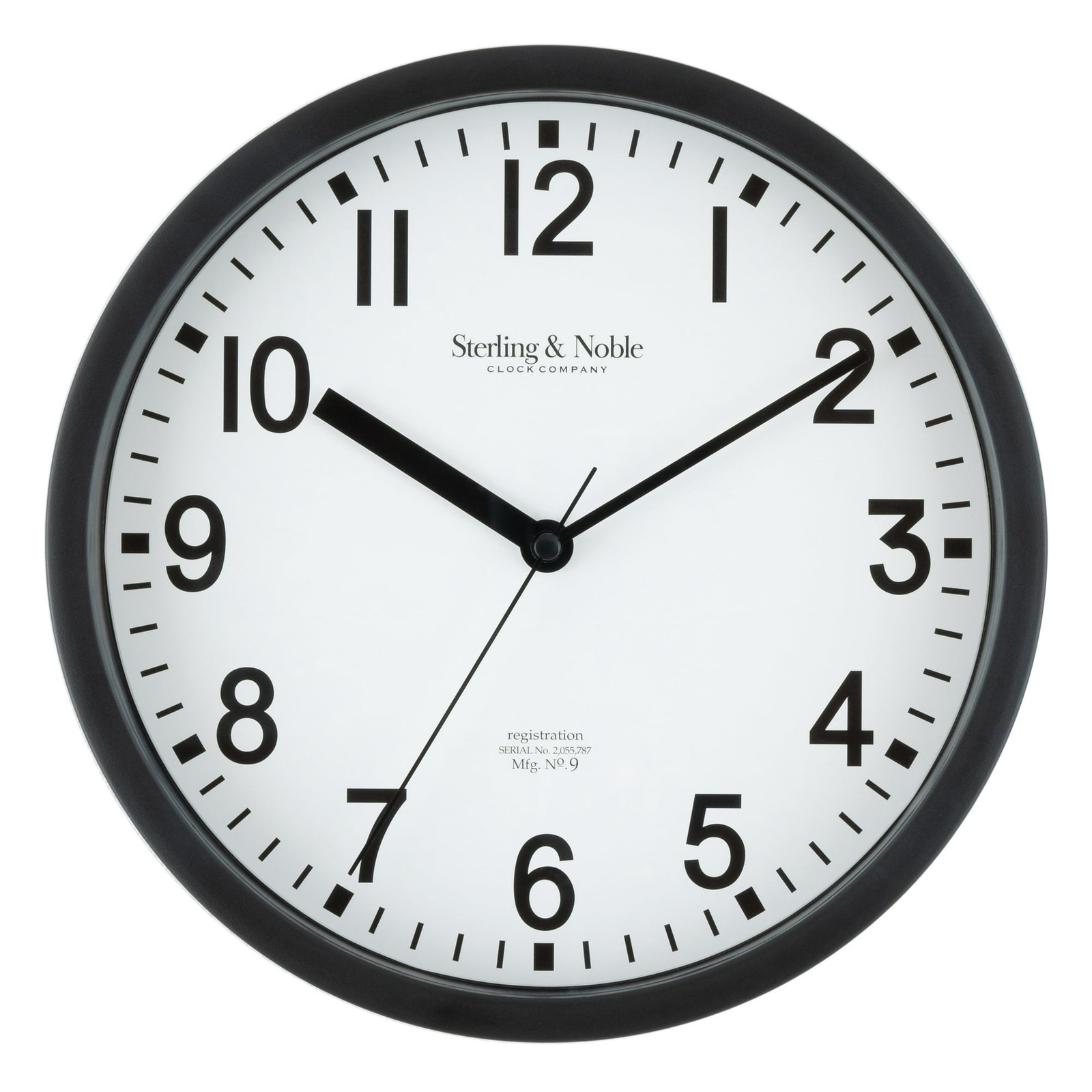 Mainstays Basic Indoor 8.78" Black Analog Round Modern Wall Clock gallery