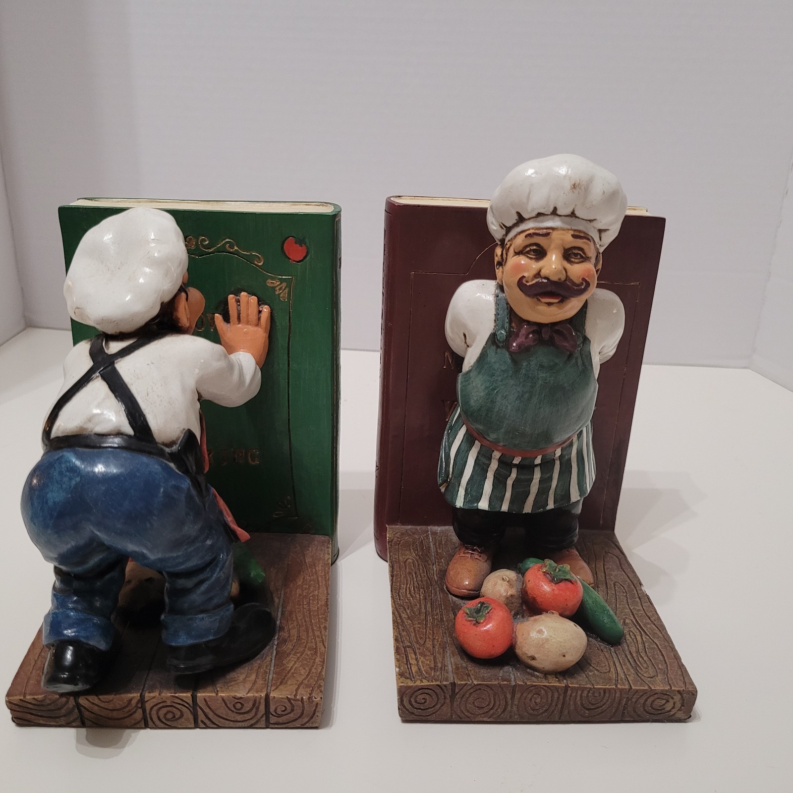 The Fat Chef Kitchen Decor Statue Book Ends Figure Collectibles SetOf 2 Complete gallery