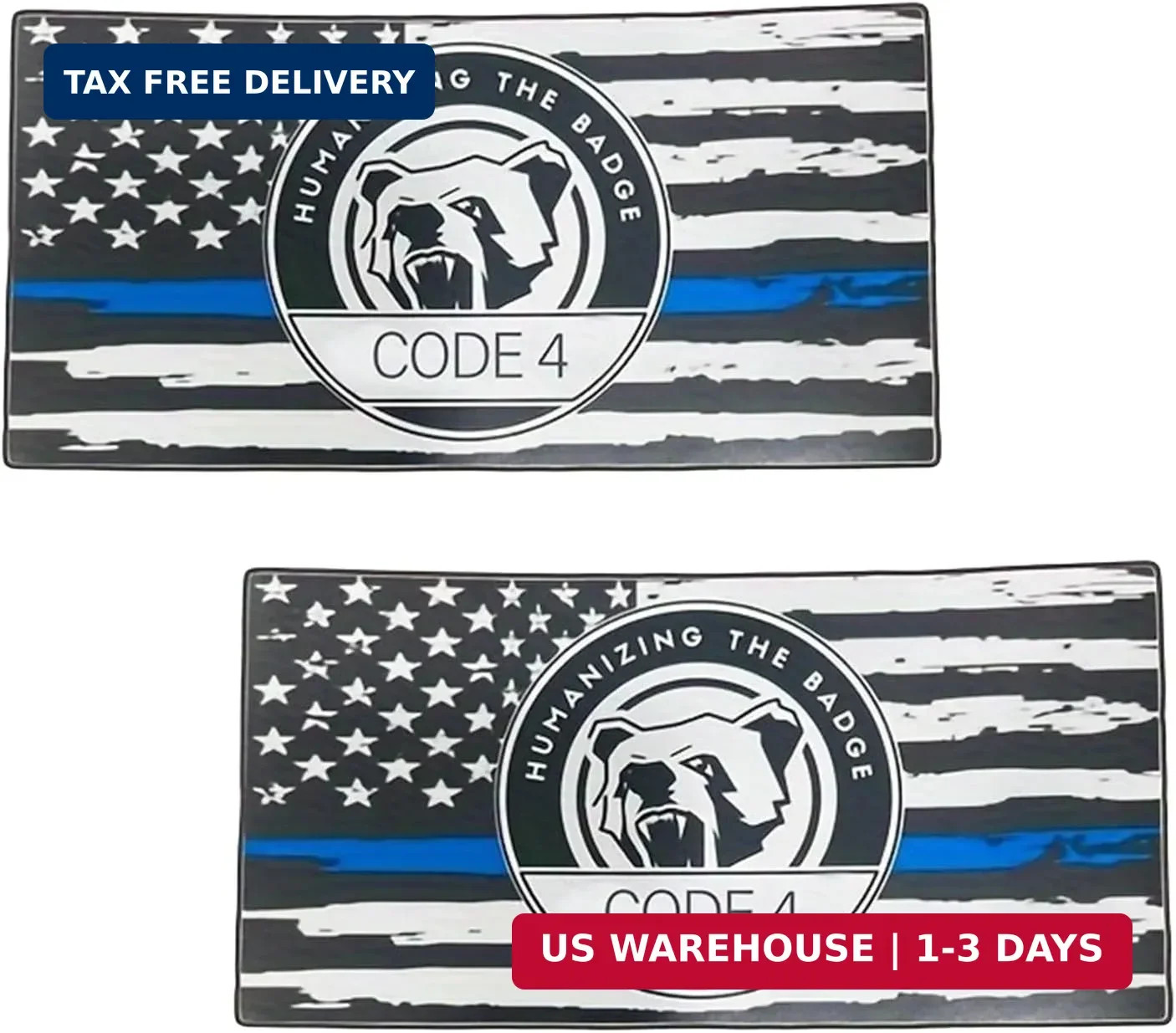 ZIMISI Thin Blue Line Sticker Code 4, Vinyl Bumper Car Stickers, Waterproof Refl gallery