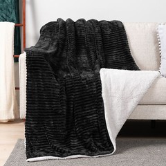 Sherpa Throw Blanket Solid Fleece Bed Blanket Plush Soft Warm Fuzzy Reversible