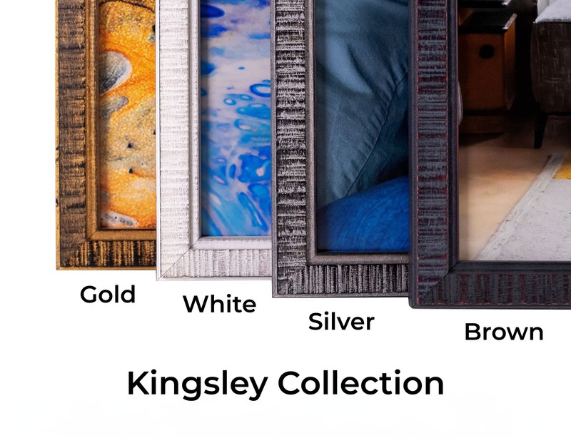 19x25 Frame Silver Grey Distressed Solid Wood Picture Frame | 0.75 Inch Moulding gallery