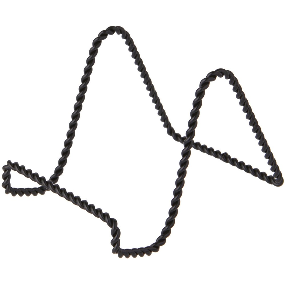 2 Pack Twisted Black Wire Tabletop Easel Stand Plate Book Holder 3x3 In
