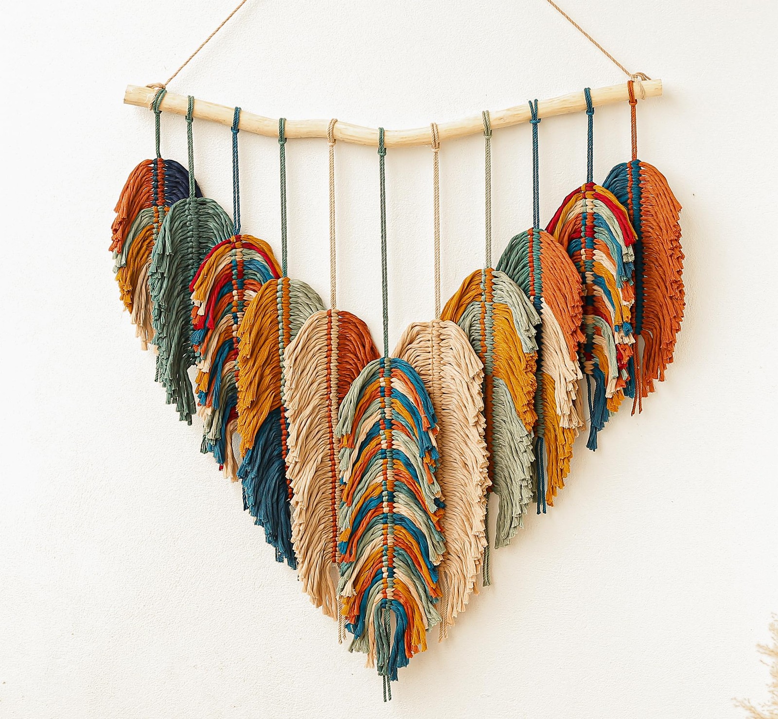 Large Macrame Wall Hanging Boho Tapestry 31x39in gallery