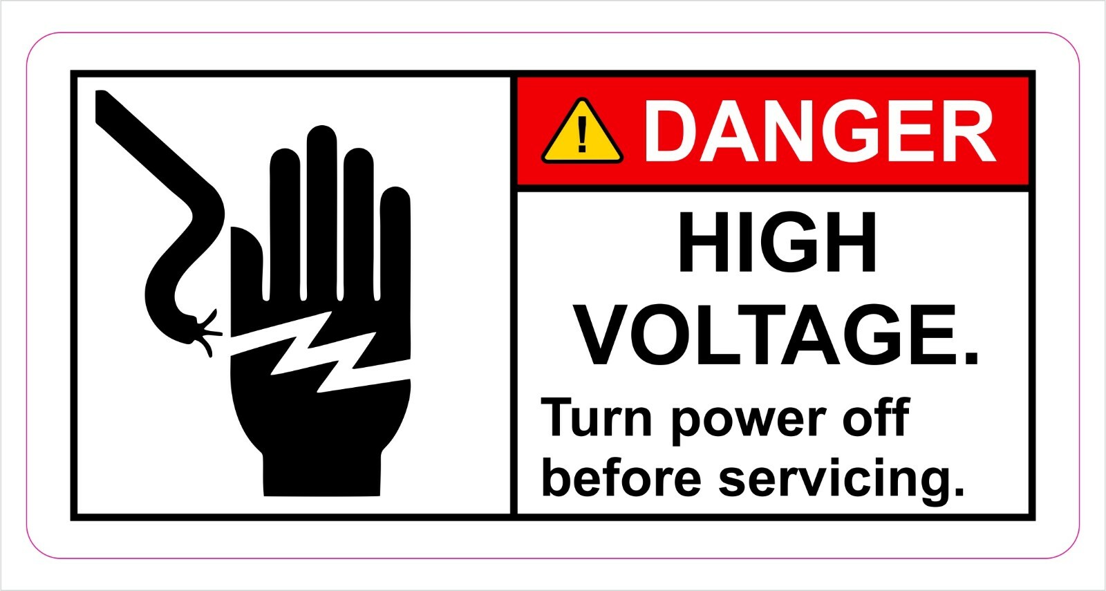 Danger High Voltage Sticker Decal Label Electrical Safety Free Shipping gallery