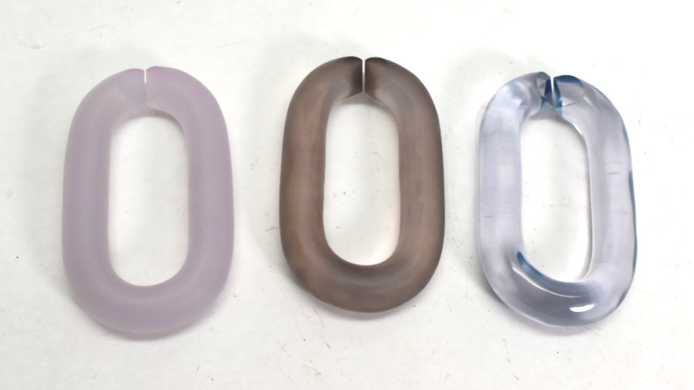 3 Piece Acrylic Linking Chain Table Top Home Office Decor 15" Long 3 Colors gallery