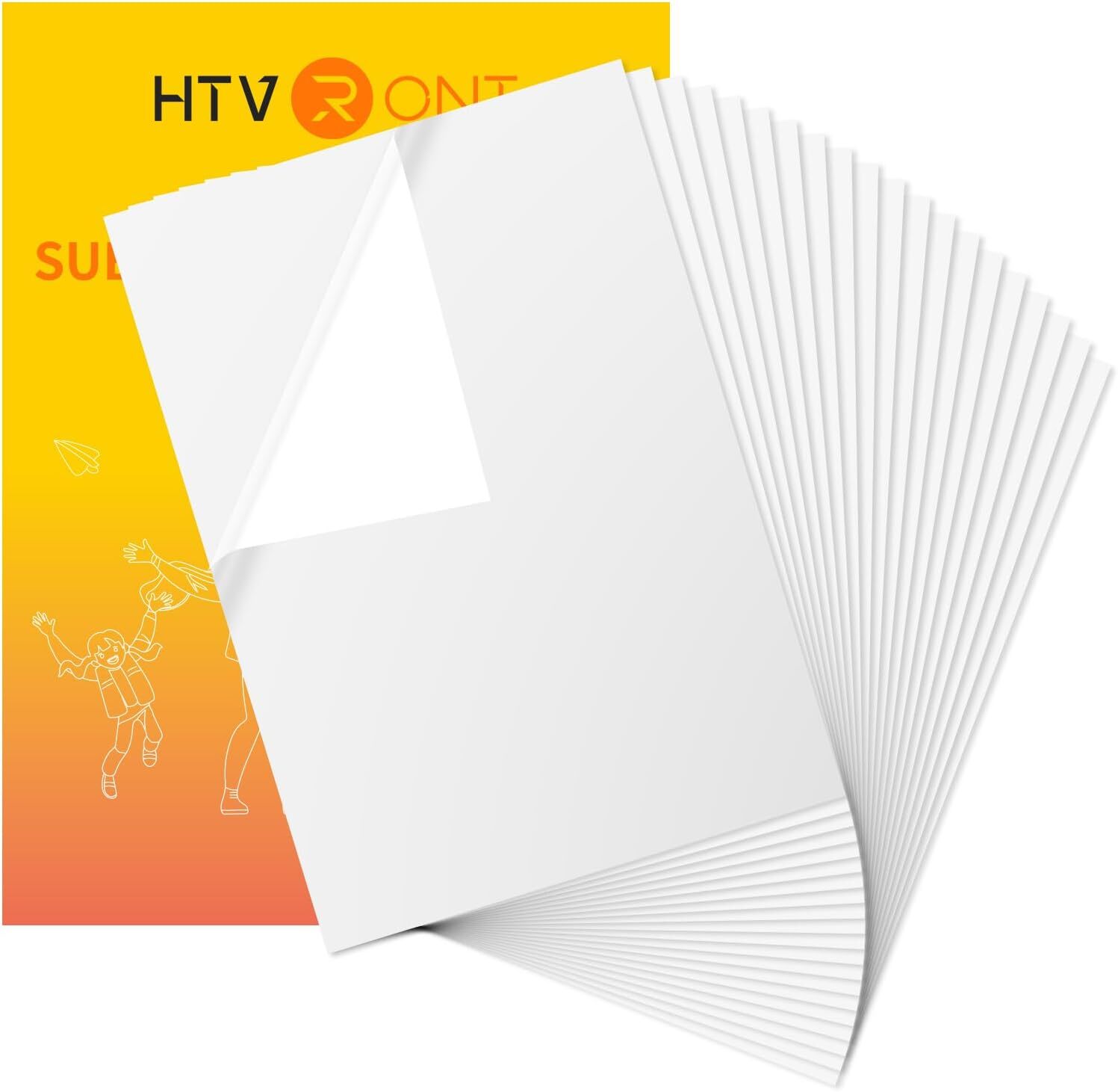 HTVRONT Sublimation Sticker Paper - 20 Pcs Matte White White, gallery