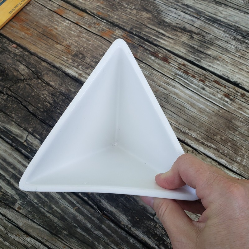 Umbra Trigg White Triangular Ceramic Replacement Vase Container Planter gallery