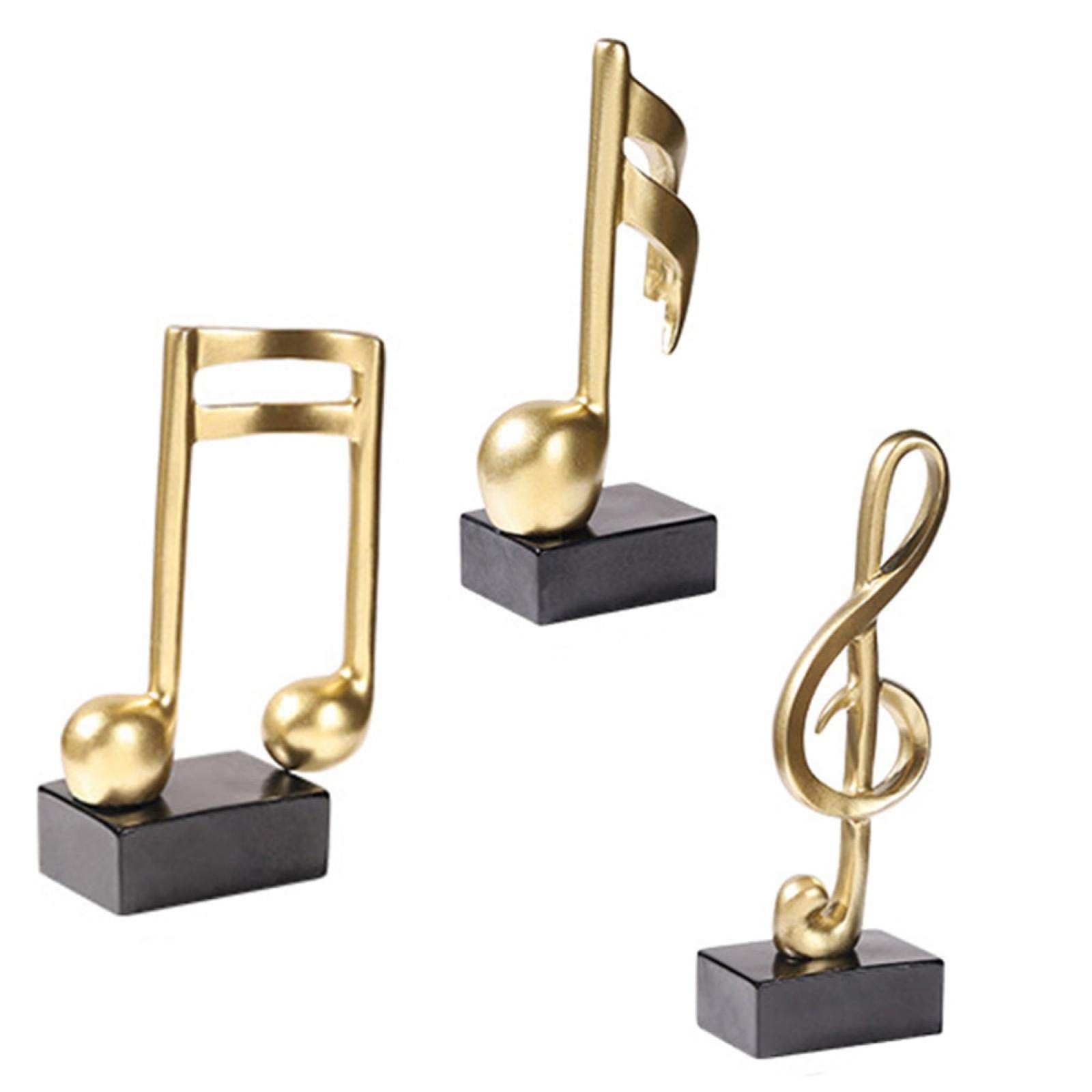 3pcs-Music Note Statue,Music Note Decor Musical Sculpture Statue Music Note F... gallery