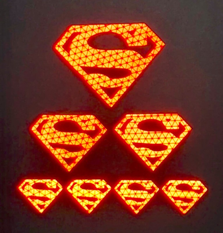Superman Logo Reflective Stickers Reflector Decals For Bikes Helmets Mailbox gallery