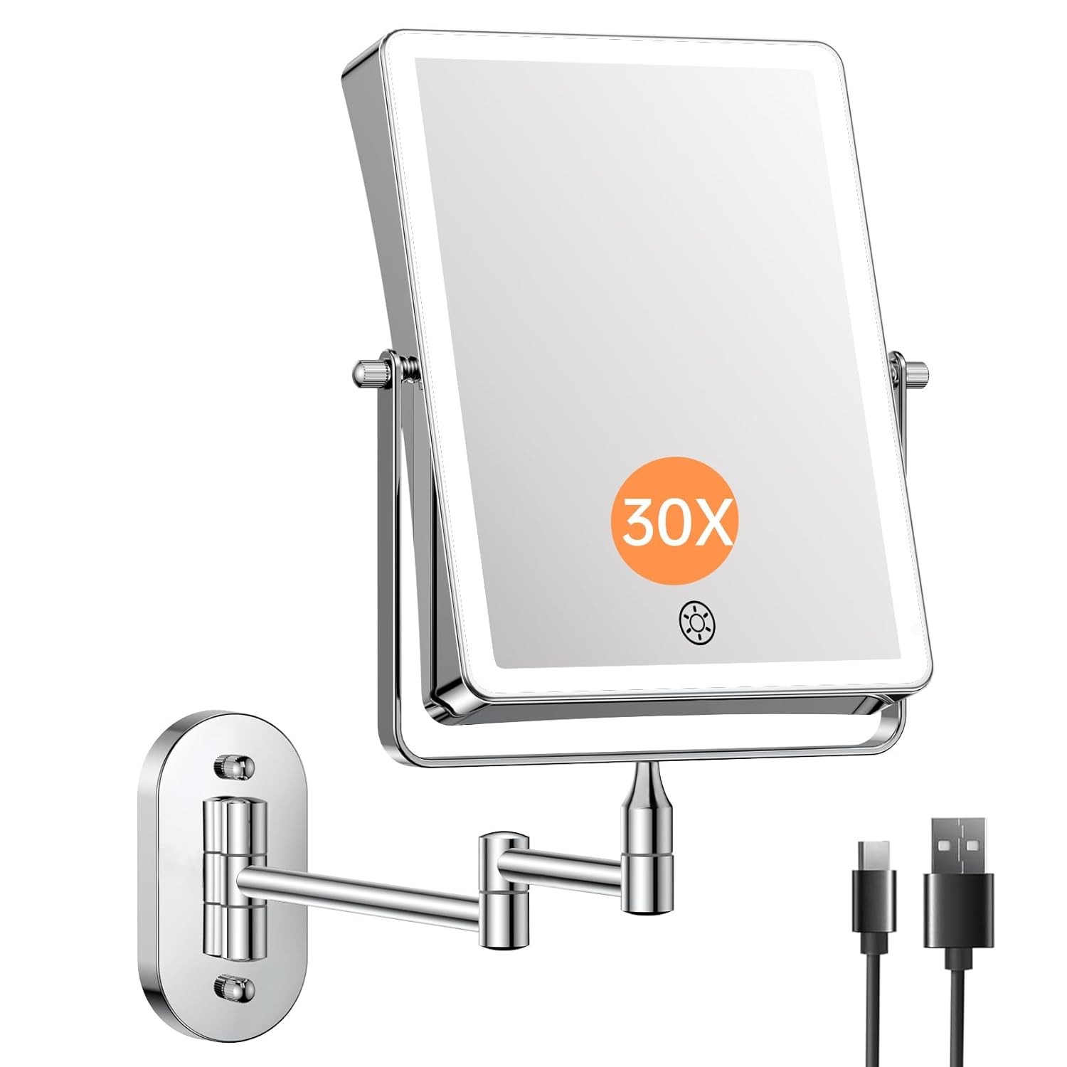 Rechargeable Wall Mount Makeup Mirror FASCINATE 5000mAh gallery