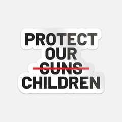 Protect Our Children Second Amendment Car Bumper Vinyl Sticker Decal