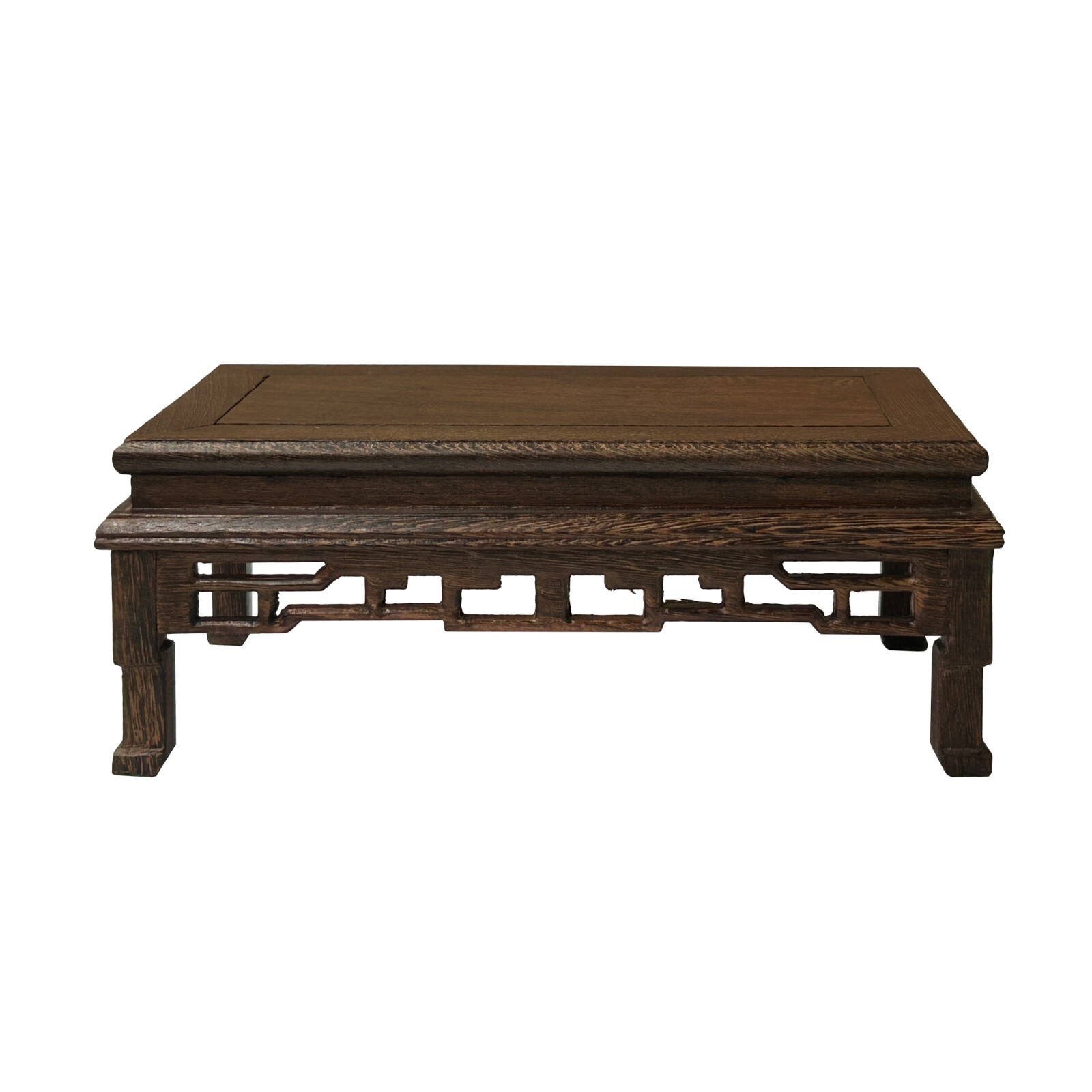 9" Light Brown Feather Pattern Rectangular Wood Display Stand Riser ws4226 gallery