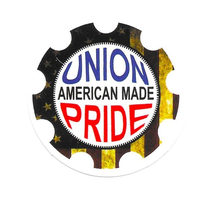 Union Pride American Made Vinyl Sticker US Flag Patriotic Trade Worker Decal gallery