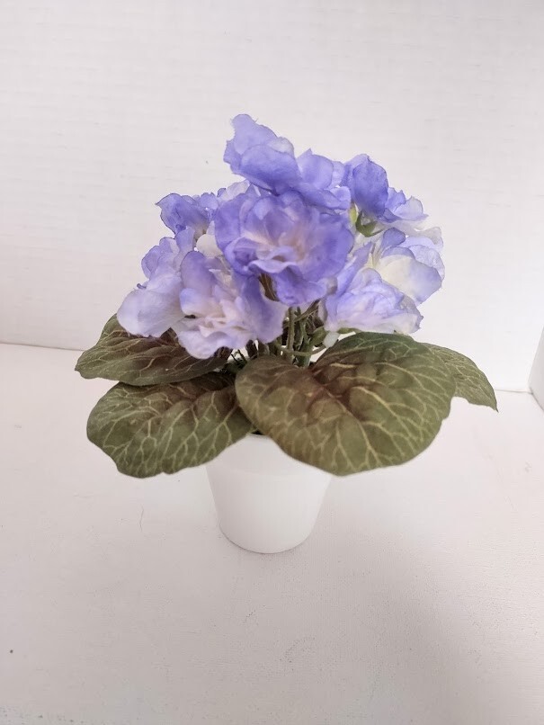ARTIFICIAL 6" Miniature African Violet - BLUE gallery
