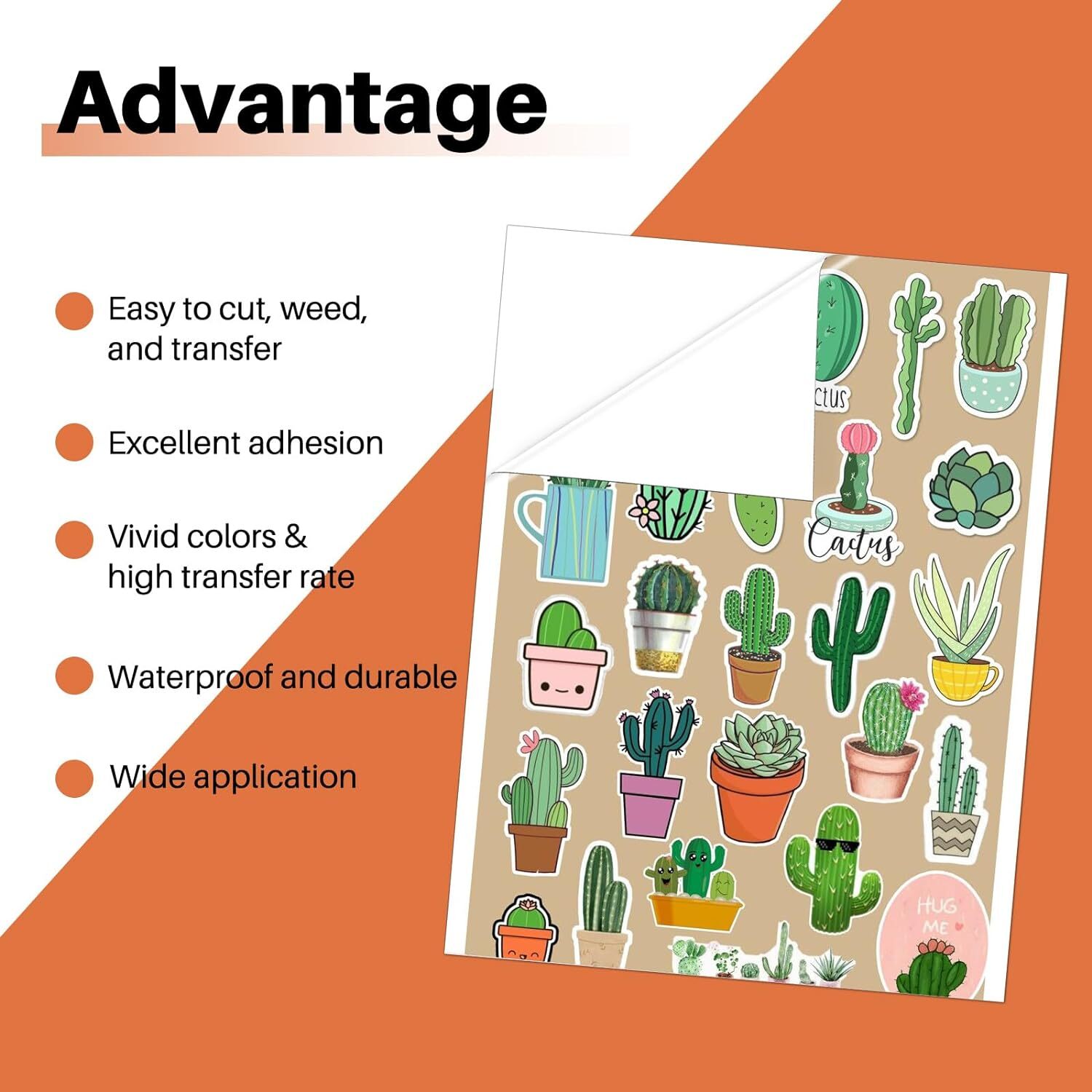 HTVRONT Sublimation Sticker Paper - 20 Pcs Matte White White, gallery