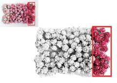 100 Pcs Tiny Artificial Roses Mixed Pink Mulberry Paper 15-18 mm Scrapbook