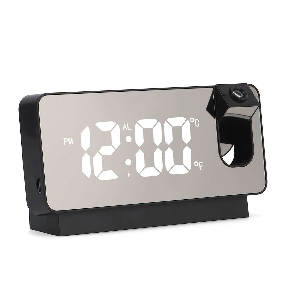 7.3" LED-Projection-Alarm Clock Digital Clock with 180° Projector Snooze Bedside gallery