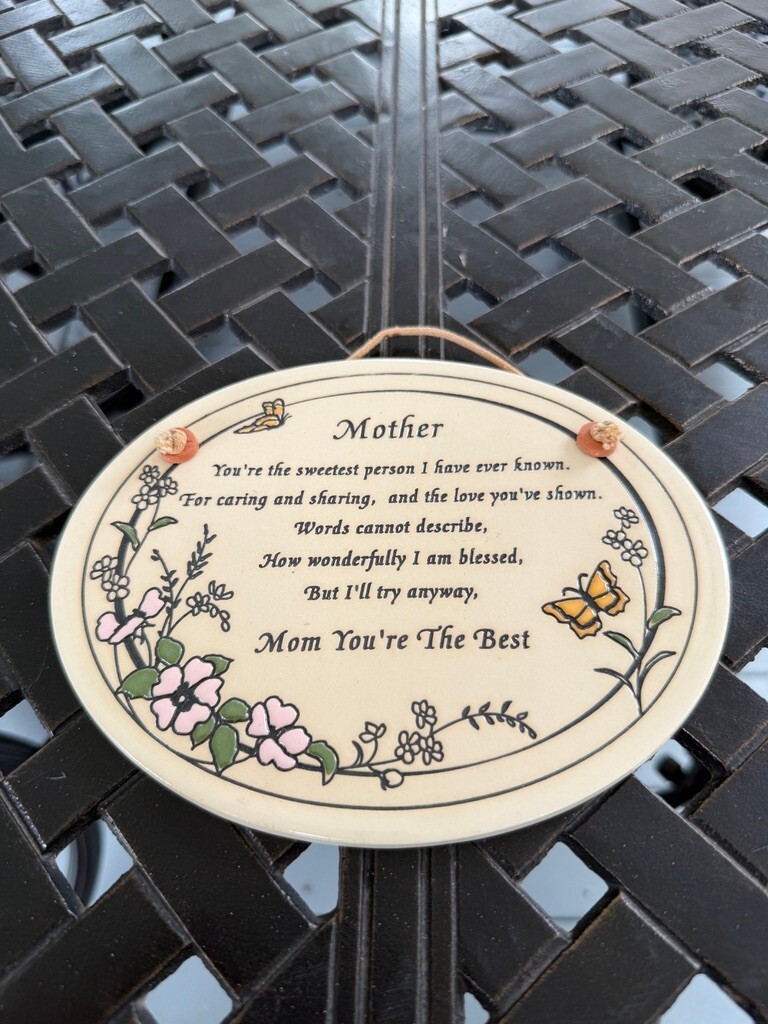 Trinity Pottery Handcrafted Ceramic Wall Plaque - Mother Poem gallery