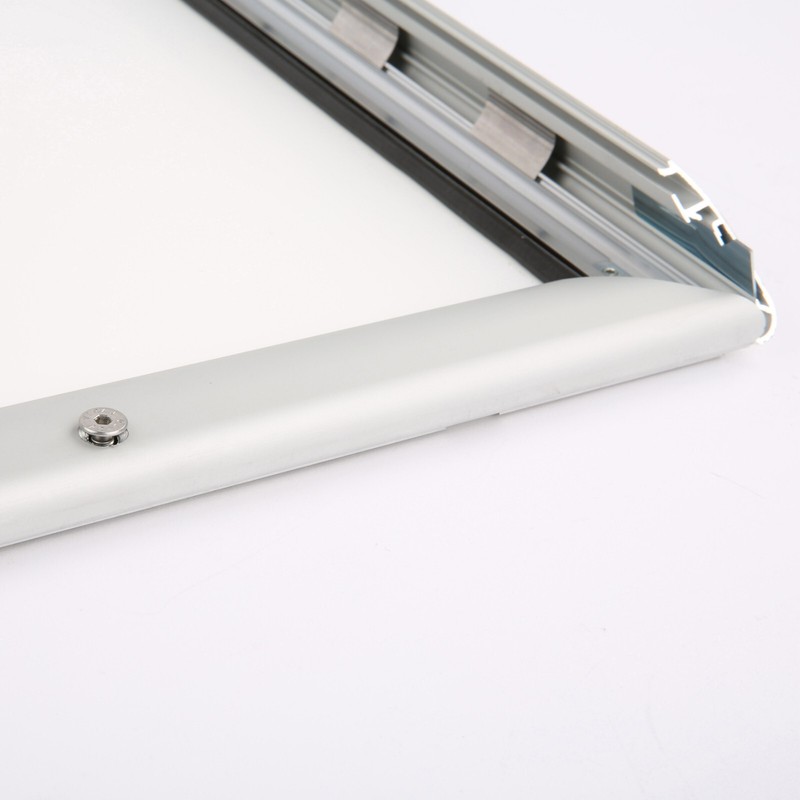 Lockable Weatherproof Front Loading Snap Poster Picture Frame Aluminum Silver gallery