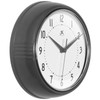 Infinity Instruments Wall Clock Retro 9.5" Silent Non-Ticking Oyster Grey Glass gallery
