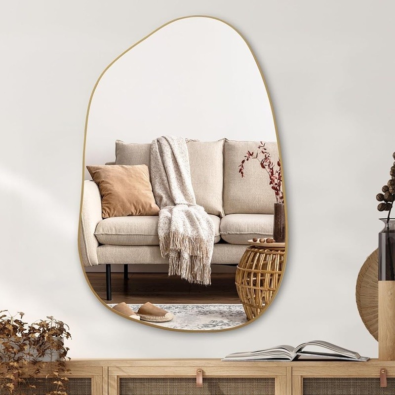 Asymmetrical Wall Mirror Irregular Shape Clear Reflection Decorative Mirror Home gallery