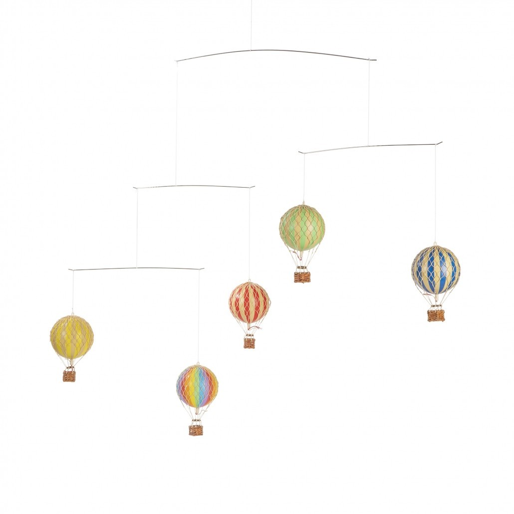 Authentic Models Flying the Skies Balloon Mobile – Pastel or Primary Colors gallery